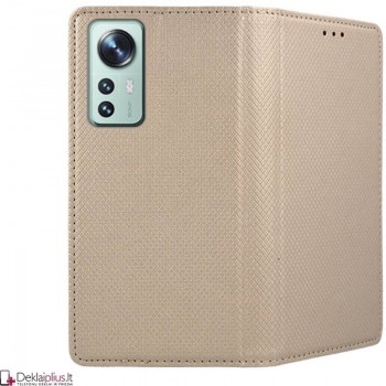 Telone atverčiamas dėklas - auksinės spalvos (Xiaomi 12/12X)